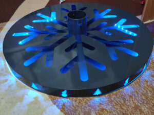 Stojak na chinkę Snowflake+ LED RGB XXL UNIKAT!