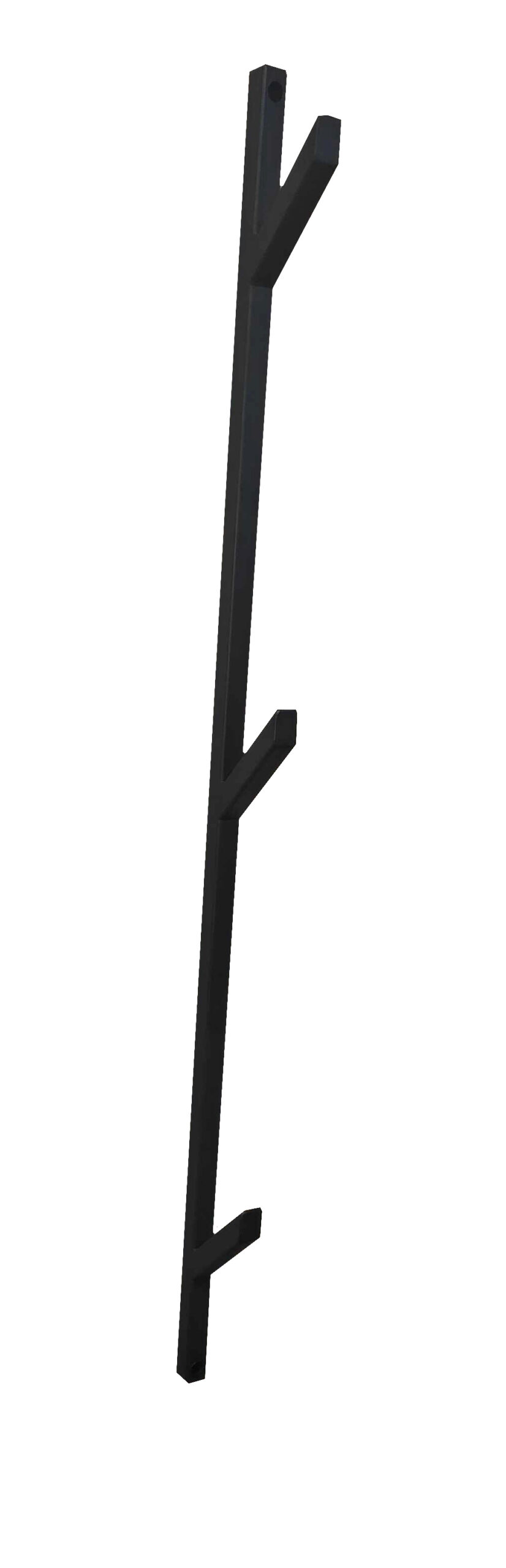Wieszak loft ścienny pionowy metalowy czarny LAFURA industrialny 100 cm - obrazek 3