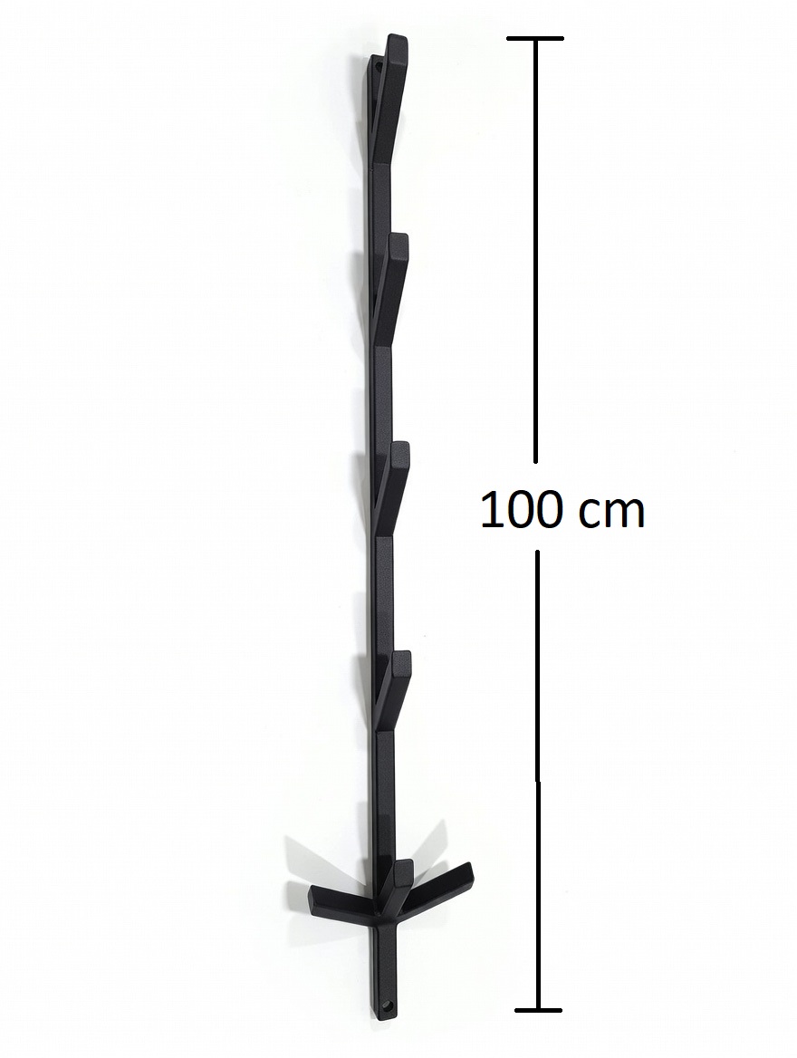 Wieszak loft ścienny pionowy metalowy "Sword'o 7" Industrial 100 cm - obrazek 2